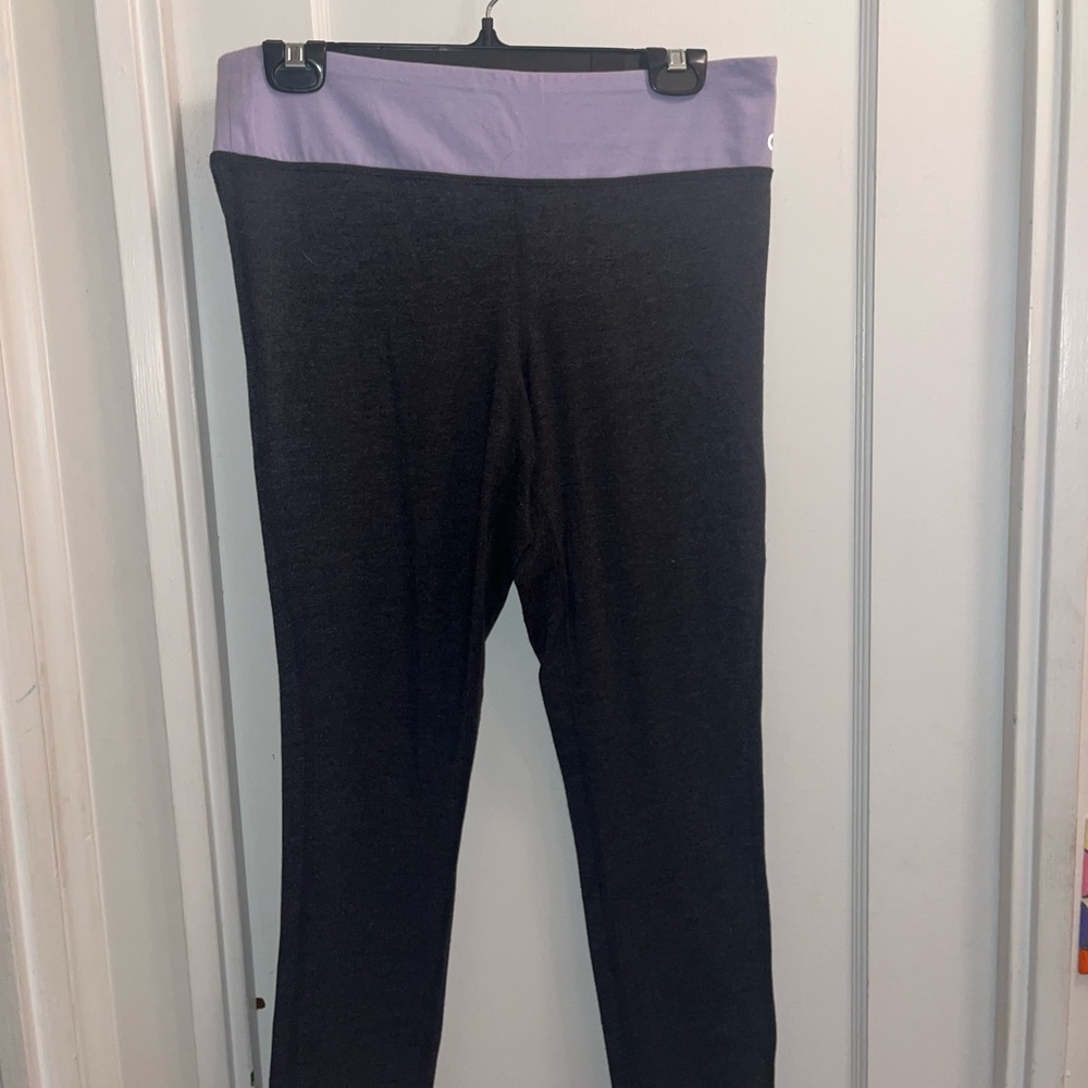 GAP Dark Gray and Purple Yoga Pants